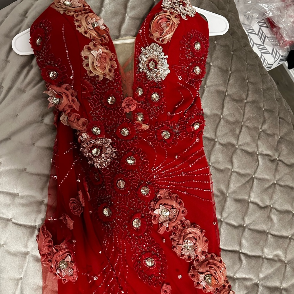 Wedding Prom Dress Red Mermaid Style - new, NEVER WORN